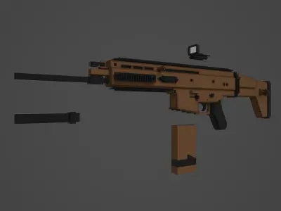 Voxel FN-Scar 3D model