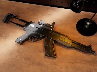 CLA-97 Assault Rifle Low-poly 3D model