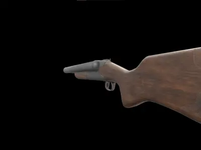 Small double barrel shotgun 3D model