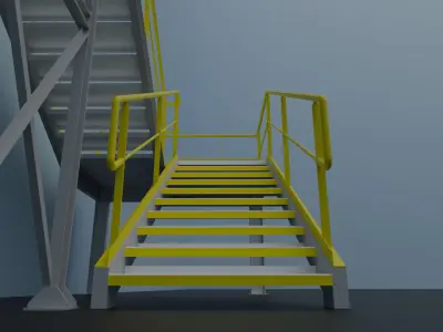 staircase 002 3D model 3D model