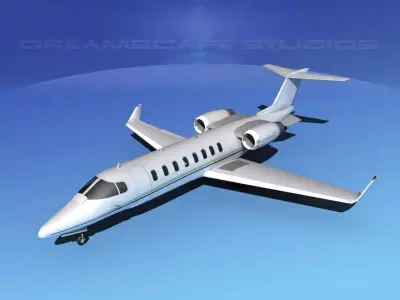 LearJet 45 V09 3D model