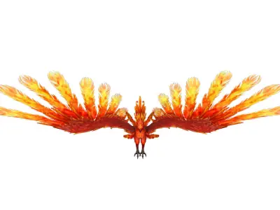 Phoenix Rigged 3D model Low-poly 3D model