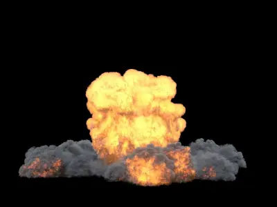 FumeFx - Effectos Bomb Low-poly 3D model