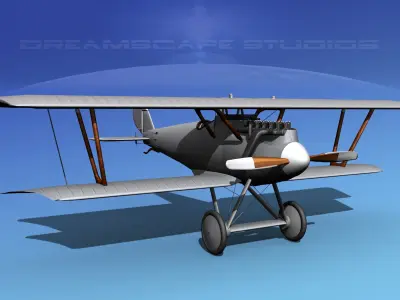 Pfalz DIII Fighter Bare Metal 3D model