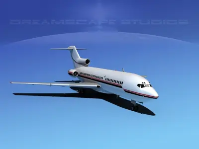 Boeing 727-100 Corporate Jet 4 3D model