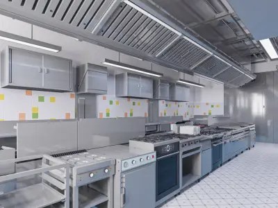 Commercial Kitchen 2 3D model