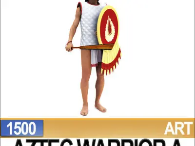 Aztec Warrior A 1500 3D model