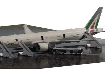 ALITALIA BOEING 777-300ER 3D model
