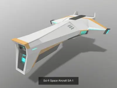 Sci-fi Space Aircraft SA 3D Model Collection