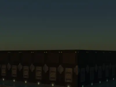 Futuristic Landing Pad Low-poly 3D model