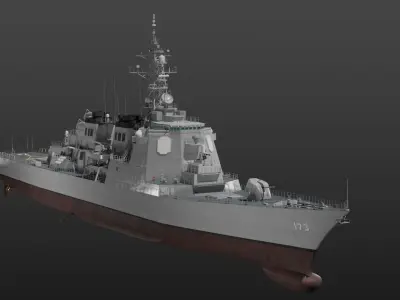 JMSDF Kongo class guild missile destroyer 3D model