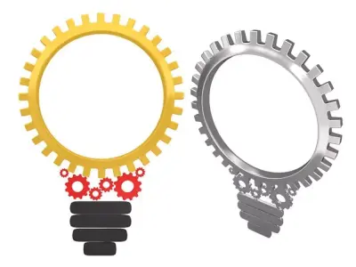  Bulb mechanical gear 3d model 3D model