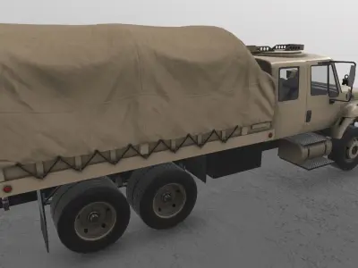 Military Truck Beige Low-poly 3D model