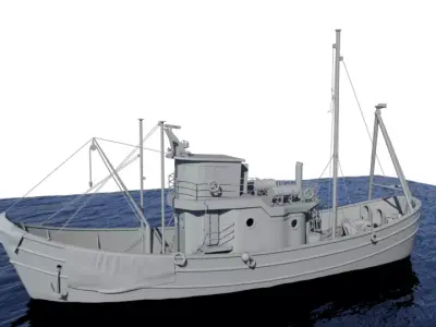 fishing boat 3D model 2