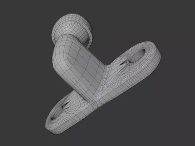 Heavy Duty Vehicle joint tow hitch ball plate 3d model 3D model