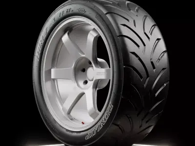 Dunlop Direzza DZ03G New and Dirty Real World Details 3D model