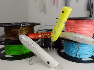 Topwater popper plug fishing lure Free 3D print model