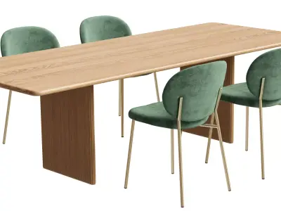 Dining Table - Chairs Furniture 3D model