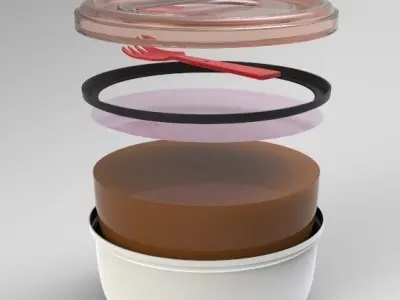 Tuna and Yogurt  Cup 3D model