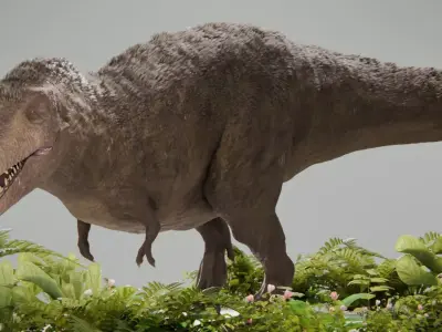 Tyrannosaurus Feathered Low-poly 3D model