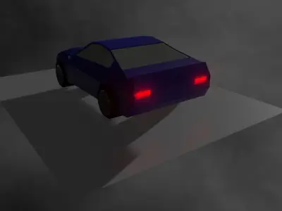 Racing car Low-poly 3D model