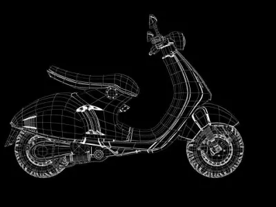 Vespa scooter Free 3D model