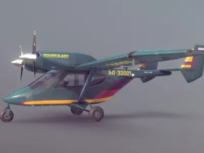 Accord-201 GreenYellow Livery Low-poly 3D model