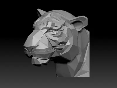 Tiger Head Free 3D model
