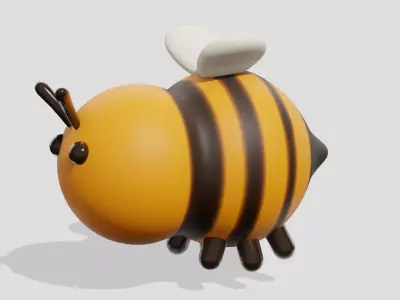 Cute little bee  3D model