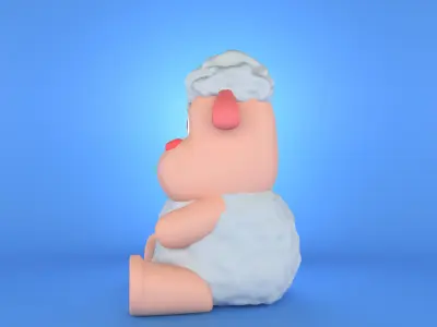 sheep 3d model cartoon 3D model