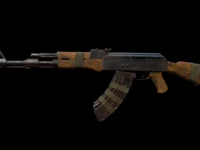 Ak-47 detailed model 3D model