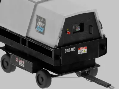 3D Model Ground Power Unit Low-poly 3D model