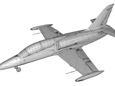 Lowpoly Aero L-39 Albatros Low-poly 3D model