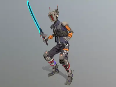 CYBORG Police Robot Sneaky Search 3D model