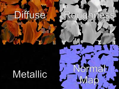 Exotic Bird D Model Pack with Detailed Plumage Low-poly 3D model