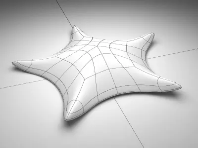 Petrel Sea star Low-poly 3D model