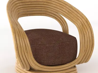 RATTAN CHAIR summer interior Free 3D model