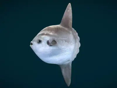 Sunfish Animated Low-poly 3D model