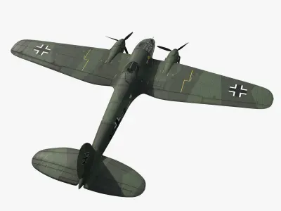 Heinkel He 111 B3-DB Low-poly 3D model