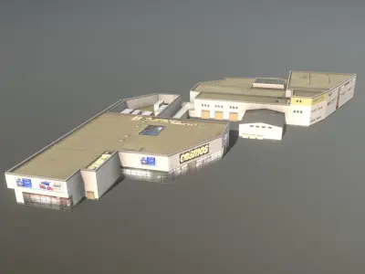 Building LOWI Innsbruck Shop Low-poly 3D model