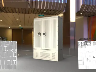 Electrical Distribution Cabinet 116 Low-poly 3D model