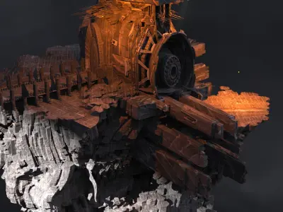 Mining facility Dark Temple 3D model