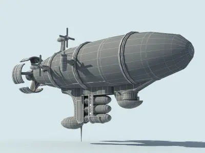 Red Alert Kirov Airship-1 Low-poly 3D model