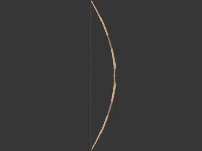 Medieval Knightly Weapon Bow and Arrow Low-poly 3D model