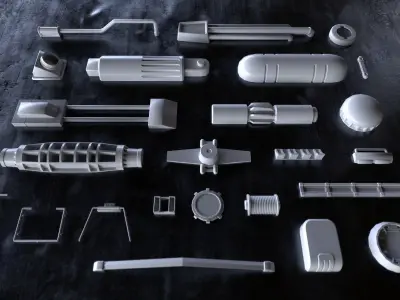 Greeblie Kitbash Set 3 3D model