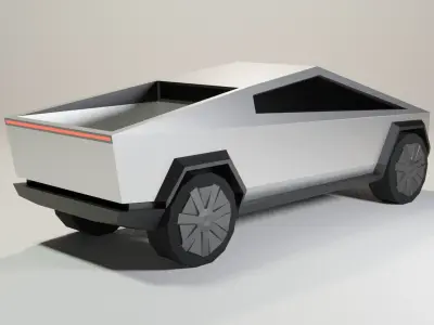 Tesla Cybertruck Low-poly 3D model