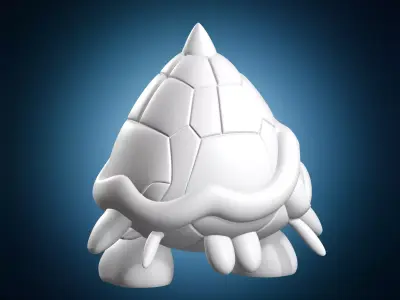 Shelled Creature Statue 3D print model