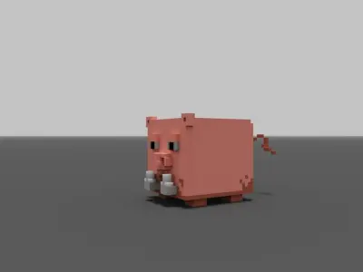 Bo-Ar the Wild-Boar Low-poly 3D model