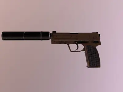 USP-S Sand Low-poly 3D model