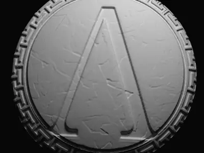 Spartan shield 3D model 3D model